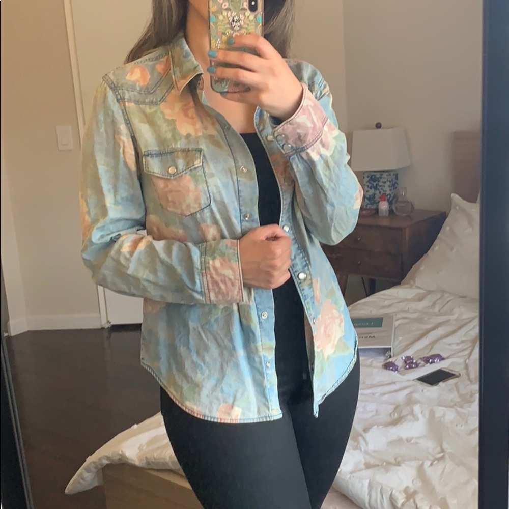 Vintage Floral denim Jacket